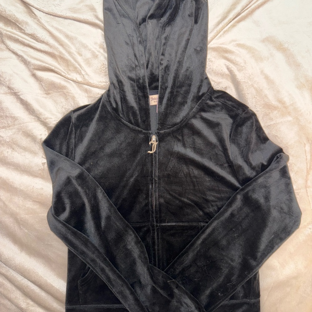 Juicy Couture Black Velour Track Suit - Picture 2 of 5